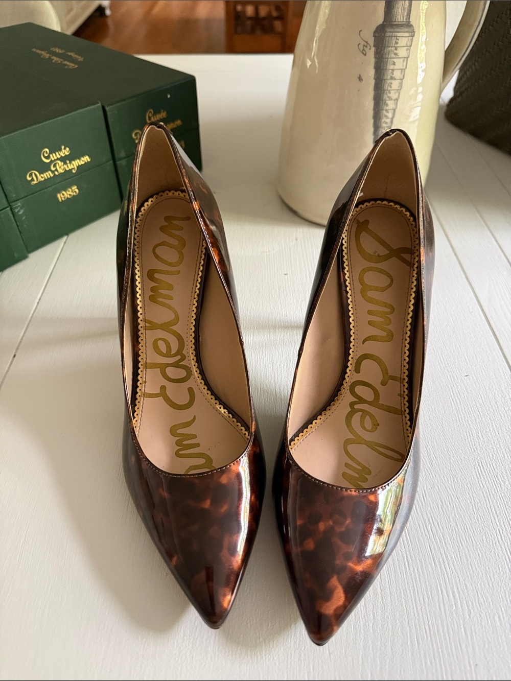 Sam Edelman Women's Tortoiseshell Brown Pointed-Toe Hazel Pumps - Sz 8